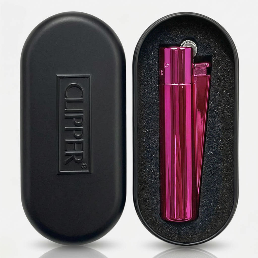 Clipper Large Metal SPARKLING FUCHSIA with giftbox 